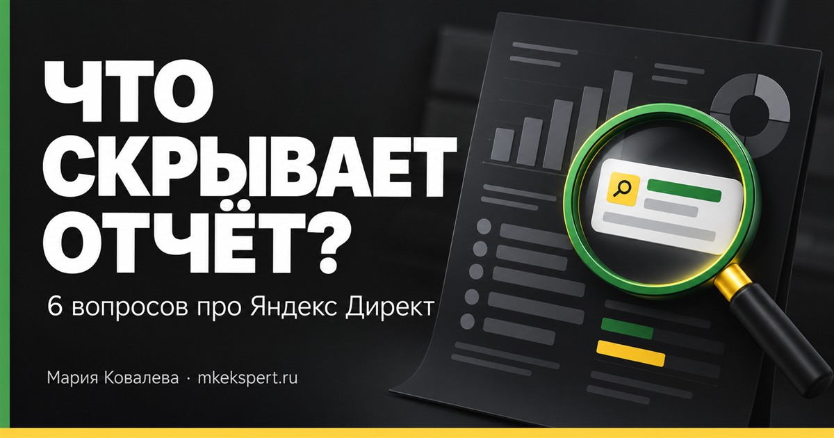 Как читать отчёт по Яндекс Директу: 6 вопросов, которые стоит задать специалисту