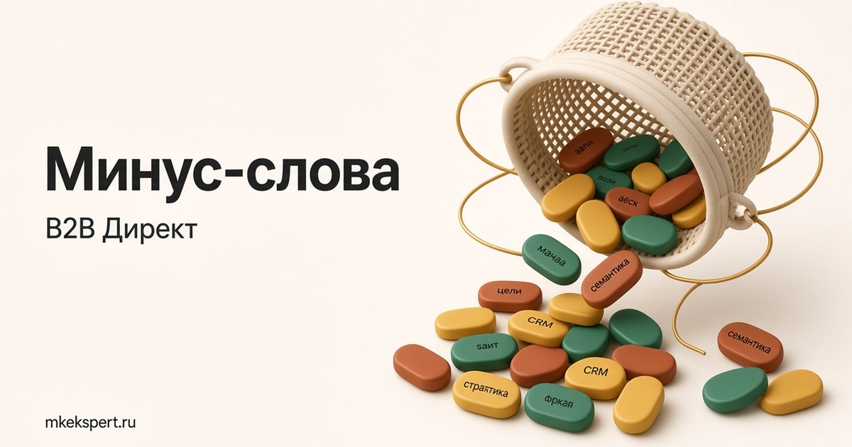 Минус-слова в Яндекс Директе для B2B: как собираю и как часто чищу